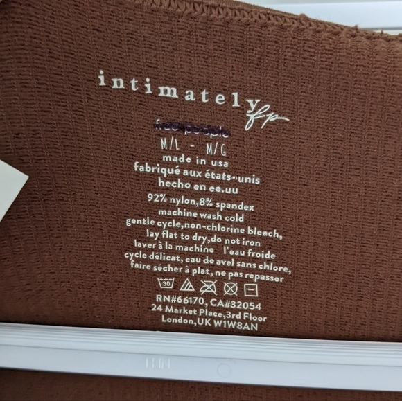 Free People Casual Friday ribbed lace Long Sleeve cappuccino brown Medium Large - Picture 9 of 10